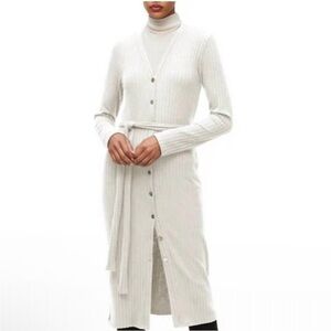 NEW MICHAEL STARS isa long cardigan in chalk NWT size Medium $158 retail